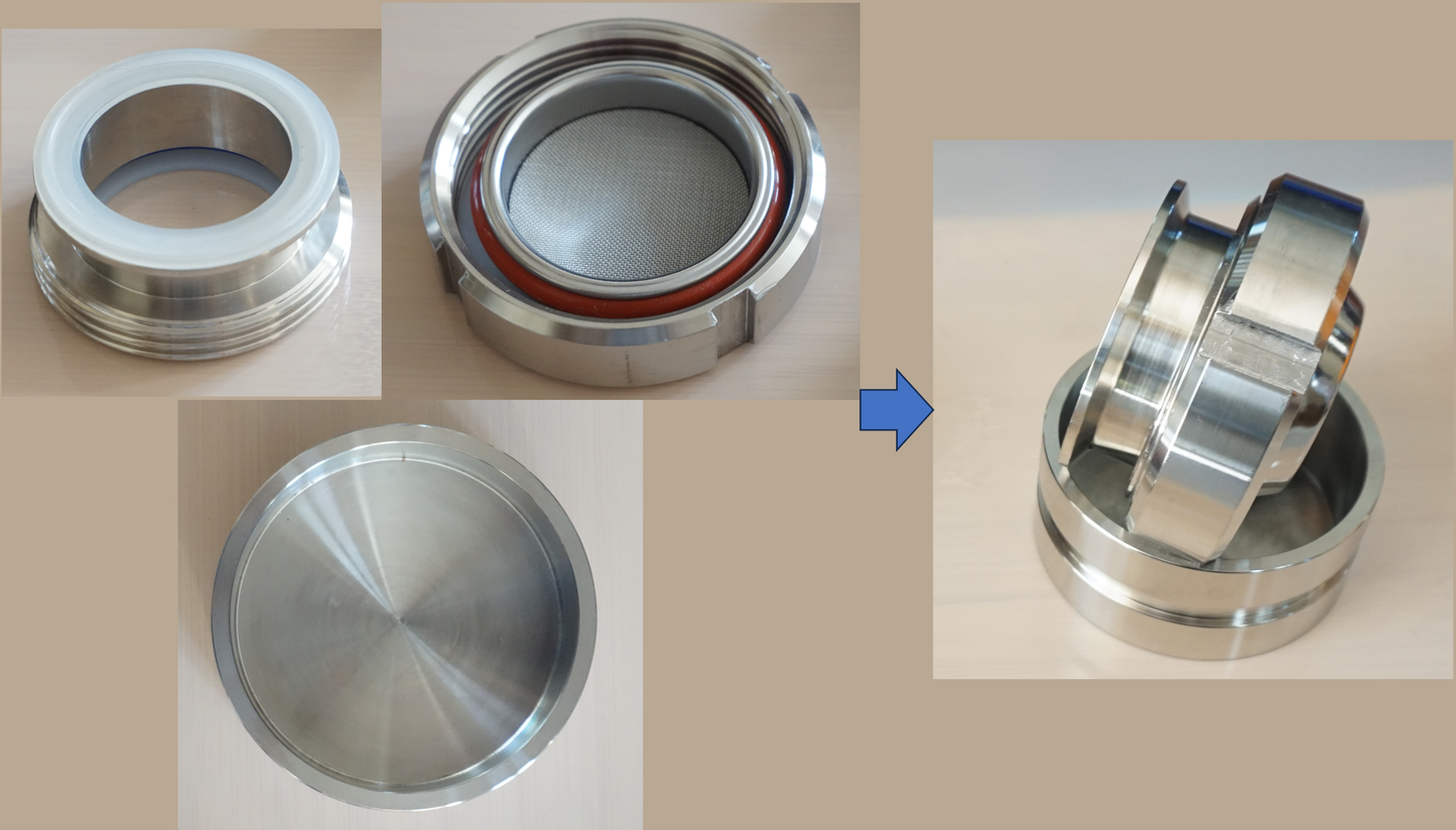 Stainless Steel Pressure Brew – Manual Espresso Maker - www.meebaa.store, a few components, the lower parts