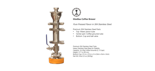 MeeBaa S01B Stainless Steel Manual Espresso Maker – 3.6kg, Free US Shipping