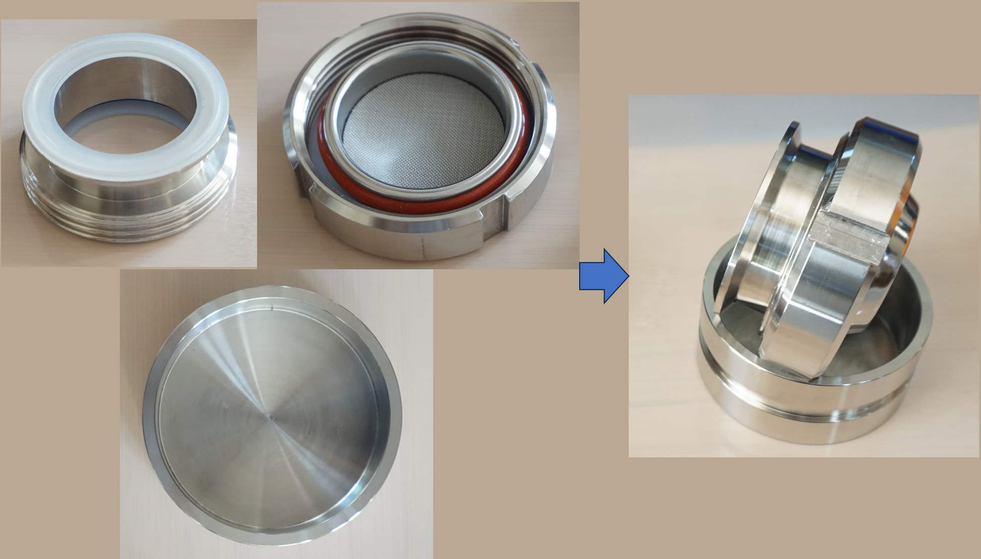 Stainless Steel Pressure Brew – Manual Espresso Maker - www.meebaa.store, a few components, the lower parts